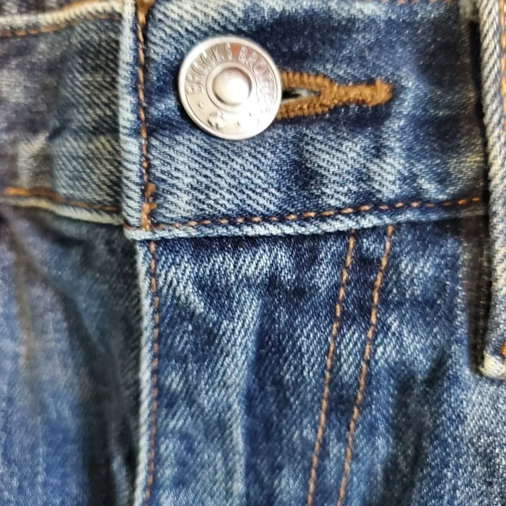 Brooks Brothers Men's Straight Fit Blue Jeans 34 x 30 | Preppy Ivy Trad | EUC